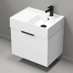 Floating Small Bathroom Vanity, Modern, 24 inch